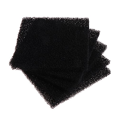 QUEENYARD Schwamm-Luftfilter,5 Stück Aquarium-Filtermedien Aktivkohle und Ersatzfilterschaum,zugeschnitten auf 0,1 x 5,1 x 0,4 Zoll Schwamm-Luftfilter von QUEENYARD