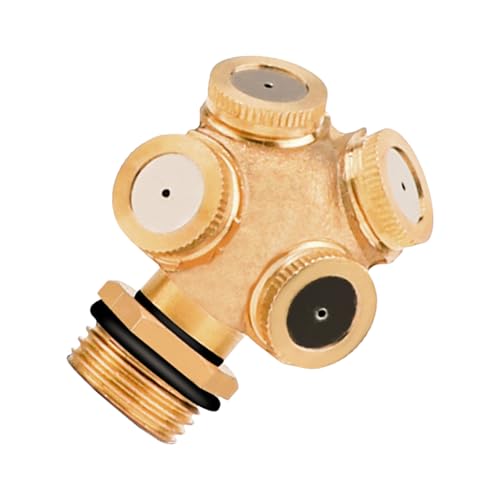 QUEENYARD Sprühnebel-Sprinkler, 360 Grad drehbarer Sprühsprinkler, automatische Bewässerungssysteme mit Kupferkonstruktion, rostfrei, für Rasenflächen, Gartenbewässerung QUEENYARD Sprühnebel-Sprinkler, 360 Grad drehbarer Sprühsprinkler, automatische Bewässerungssysteme mit Kupferkonstruktion, rostfrei, für Rasenflächen, Gartenbewässerung von QUEENYARD
