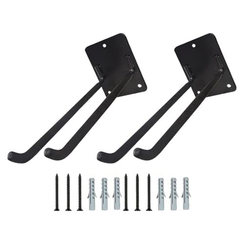 QUEENYARD Wandhaken aus Eisen, strapazierfähig, 25,4 cm, Garagenhaken zum Aufhängen von Leitern, Reifen, Werkzeugen mit Gummibeschichtung und Eisenkonstru, 2 Stück von QUEENYARD