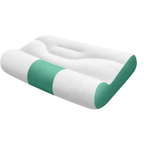 QUEENYARD Zervikales Kissen, verbessertes ergonomisches Nackenstützkissen zur Linderung des Nackens, atmungsaktiver Memory-Schaum, Design, Zuhause, Büro, Reisen von QUEENYARD