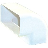 Quellmalz - Rohrwinkel senkrecht 90° weiß 125er Abluftsystem Flachkanal eckig Abluft Abzug von QUELLMALZ
