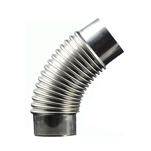 Edelstahl-Kaminbogen, 60mm-110mm Edelstahl Kamin Rauchrohr Adapter Rohr Ofen Ellenbogen Hitze Beständig Silber(70mm) von QUEMUONN