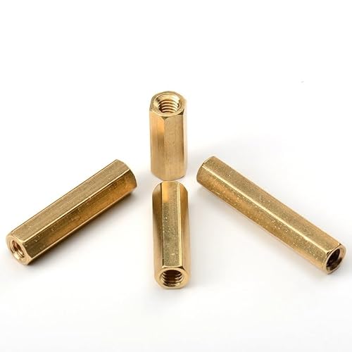 Gewindesäulen, Gewindesäule mit Rundmutter, M2 M2,5 M3 M4 M5 Säulenhalterung Sechskantgewinde Motherboard-Abstandsbolzenschraube Lange Mutter, M5(9mm (30pcs),M2) von QUEMUONN
