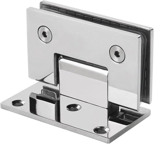 Glastürscharniere, 2 Stück 90-Grad-Glastürscharnier, robustes 304-Edelstahl-Glasduschtürscharnier for 6–12 mm rahmenloses von QUEMUONN