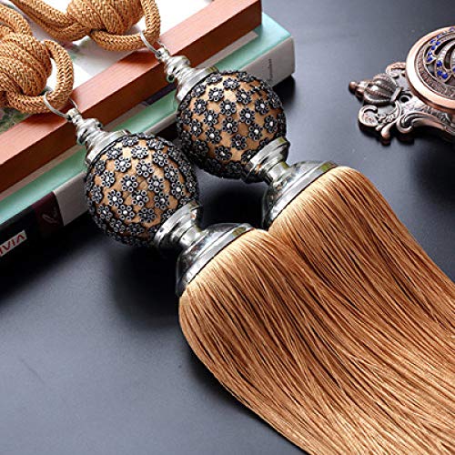 Raffhalter für Vorhänge, Raffhalter für Vorhänge, 2 Stück/Set Vorhänge Hängegürtel Pflaume Vorhanggurt Quaste Raffhalter Schnalle Vorhanghalter Zubehör Dekoration Heimdekoration(7) von QUEMUONN
