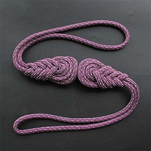 Raffhalter für Vorhänge, Raffhalter für Vorhänge, 2 Stück Handgefertigte gewebte Hinterzimmer-Accessoires, gedrehtes Seil, Schlüsselband for Aufhängen, Binden, Heimdekoration, Blau, 75 cm(Purple) Raffhalter für Vorhänge, Raffhalter für Vorhänge, 2 Stück Handgefertigte gewebte Hinterzimmer-Accessoires, gedrehtes Seil, Schlüsselband for Aufhängen, Binden, Heimdekoration, Blau, 75 cm(Purple) von QUEMUONN
