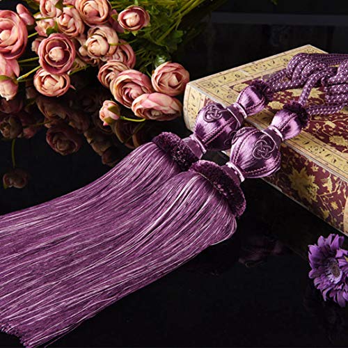 Raffhalter für Vorhänge, Raffhalter für Vorhänge, Europäischer Retro-geflochtener Vorhang-Quasten-Raffhalter for Wohnzimmer, Büro, Fenster, Gardinen, Raffhalter, Seil, Luxus-Fensterbehandlung(Purple) Raffhalter für Vorhänge, Raffhalter für Vorhänge, Europäischer Retro-geflochtener Vorhang-Quasten-Raffhalter for Wohnzimmer, Büro, Fenster, Gardinen, Raffhalter, Seil, Luxus-Fensterbehandlung(Purple) von QUEMUONN