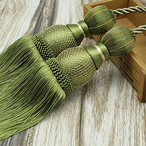 Raffhalter für Vorhänge, Raffhalter für Vorhänge, Gardinenseil Quasten Tennisball Vorhanghalter Hängegurte Seile Clips Verschluss Raffhalter Gardinenzubehör, 11(12) von QUEMUONN