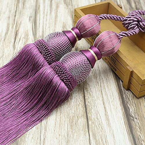 Raffhalter für Vorhänge, Raffhalter für Vorhänge, Gardinenseil Quasten Tennisball Vorhanghalter Hängegurte Seile Clips Verschluss Raffhalter Gardinenzubehör, 11(15) von QUEMUONN