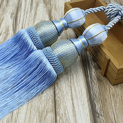 Raffhalter für Vorhänge, Raffhalter für Vorhänge, Gardinenseil Quasten Tennisball Vorhanghalter Hängegurte Seile Clips Verschluss Raffhalter Gardinenzubehör, 11(8) von QUEMUONN