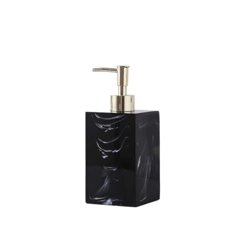 Seifenspender, Handseifenflasche for das Badezimmer im Hotel, kreative High-End-Flasche for Shampoo, Lotion, Handcreme, geeignet for und Küche(Black,500mm) von QUEMUONN