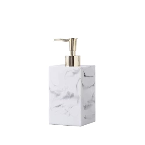 Seifenspender, Handseifenflasche for das Badezimmer im Hotel, kreative High-End-Flasche for Shampoo, Lotion, Handcreme, geeignet for und Küche(White,500mm) von QUEMUONN