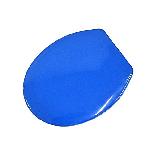 Toilettensitz, Big-Slow Down Ultra-resistenter Toilettendeckel for O/V/U-förmige Toilettensitze,(Blu) von QUEMUONN