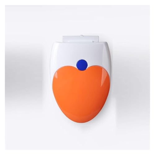 Toilettensitz, Einfach zu installierender, leicht zu reinigender Toilettendeckel for V-Toiletten(Oranje) von QUEMUONN