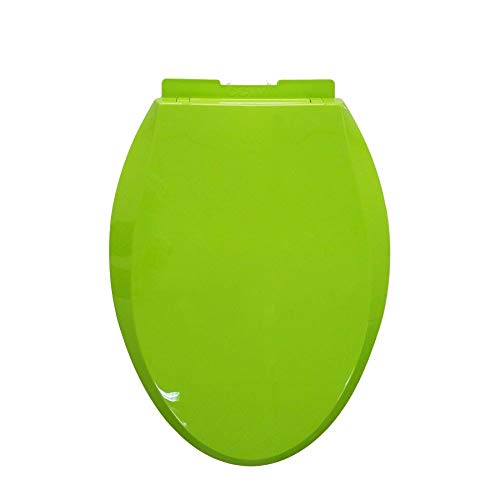 Toilettensitz, Toilettendeckel vom Typ O/V/U mit Soft-Close-Scharnier, verstellbar, oben fixiert for Badezimmer,B von QUEMUONN