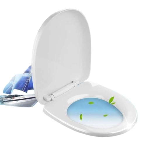 Toilettensitz, Toilettensitze mit Absenkautomatik, Toilettendeckel mit verstellbaren Scharnieren mit Schnellverschluss for Familienbadezimmer,A Toilettensitz, Toilettensitze mit Absenkautomatik, Toilettendeckel mit verstellbaren Scharnieren mit Schnellverschluss for Familienbadezimmer,A von QUEMUONN