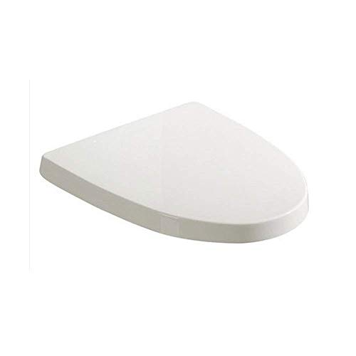 Toilettensitz, Universal mit einstellbarer Länge, stumm, einfach zu installierender Toilettendeckel for U-förmige Toiletten,(Wit) von QUEMUONN