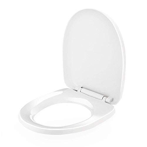 Toilettensitz, Verdickter, oben montierter, extrem widerstandsfähiger Toilettendeckel in V-/U-/O-Form.(40~44cm*34~35cm) von QUEMUONN