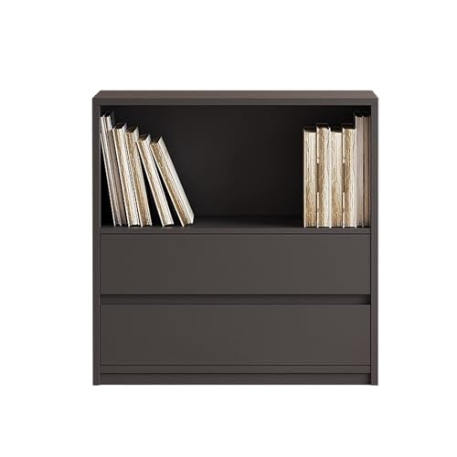 QUEMZAR TV-Schrank mit Schubladen, Sideboard Fernseher Freie Kombination Fernsehtisch Holz für Wohnzimmer Esszimmer Schlafzimmer Dunkelgrau-A von QUEMZAR