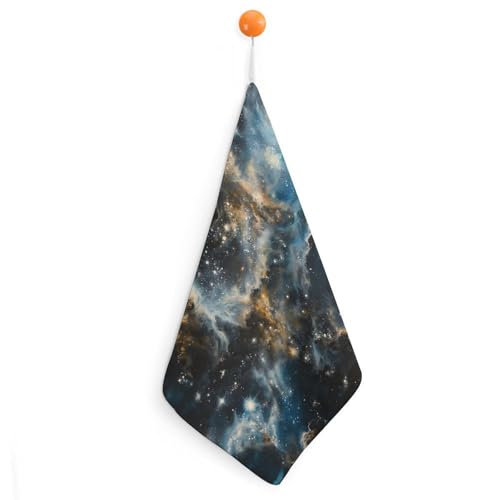 QUEWIQR Handtücher Universum Galaxie Raum Hängende Handtücher Trocknendes Geschirrtuch Für Bad Und Küche 1PCS von QUEWIQR