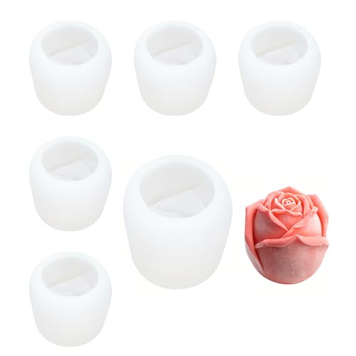 3D Rose Silikonform 6er Set Whisky Eisballformen, Multifunktionaler DIY-Formen für Handseife, Kerzen, Epoxidharz, Gips, Gebäckdekoration & Mousse Eiswürfelform 3D Rose Silikonform 6er Set Whisky Eisballformen, Multifunktionaler DIY-Formen für Handseife, Kerzen, Epoxidharz, Gips, Gebäckdekoration & Mousse Eiswürfelform von QUEXLAI