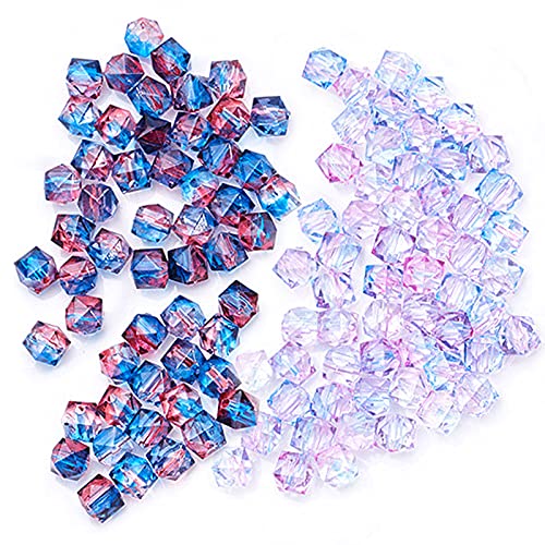 200 Stück Kristall Bicone Perlen Bunte transparent Kunststoffperlen Doppelkegel Bastelperlen Facettierte Kristall Glas Perlen Schmuckperlen Spacer für DIY Charms Schmuckarbeiten Armbänder Halsketten von QUHEEE