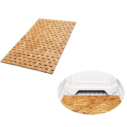 QUHUOYAO Bambus-Badematte, natürliches Bambusholz, Badematte, Bambus-Bodenmatte, rutschfest für Spa-Wanne und Küche, 40 x 60 cm, Braun QUHUOYAO Bambus-Badematte, natürliches Bambusholz, Badematte, Bambus-Bodenmatte, rutschfest für Spa-Wanne und Küche, 40 x 60 cm, Braun von QUHUOYAO