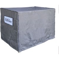 Quick Star - 10 x Gitterbox Abdeckung 125x85x87cm Grau mit Versandtasche Schutzhülle Abdeckplane Polyester von QUICK STAR