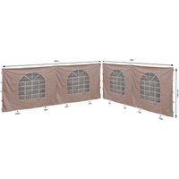 2 Seitenteile mit pvc Fenster für Lounge Pavillon Sahara 4x4m Seitenwand Sand von QUICK STAR