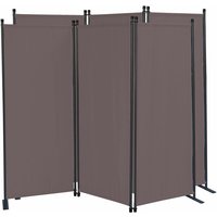 Quick-star - 2 Stück Paravent 3 Teilig 170 x 165 cm Stoff Raumteiler Trennwand Balkon Sichtschutz Stellwand Faltbar Taupe von QUICK-STAR