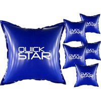6 Stück Poolkissen Eckig 120x120 cm Blau 4 Seile & Sicherheitsventil 2x Reparaturset PVC 0,44mm Winter Pool Kissen mit Doppelnaht Luftkissen Chlor von QUICK STAR