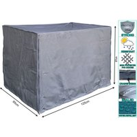 Gitterbox Abdeckung 125x85x87cm Grau Schutzhülle Abdeckplane von QUICK STAR