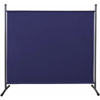 Quick-star - Paravent 180 x 178 cm Stoff Raumteiler Groß Stellwand Trennwand Balkon Sichtschutz Blau von QUICK-STAR