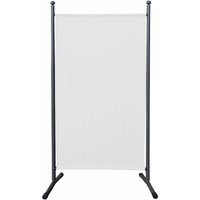 Quick-star - Paravent 180 x 78 cm Stoff Raumteiler Klein Stellwand Trennwand Balkon Sichtschutz Weiß von QUICK-STAR