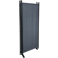 Paravent 6 Teilig 340x165cm Stoff Raumteiler Trennwand Balkon Sichtschutz Stellwand Faltbar Grau von QUICK-STAR