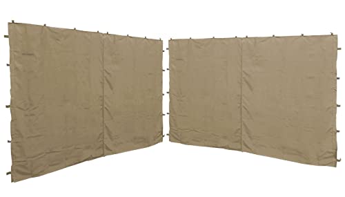 QUICK STAR 2 Seitenteile mit RV 250x192cm 350x192cm für Pavillon Nizza 3x4m Seitenwand Sand RAL 1001 von QUICK STAR