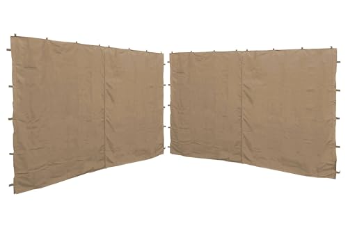 QUICK STAR 2 Seitenteile mit RV für Pavillon 3x4m Seitenwand Beige RAL 1001 von QUICK STAR