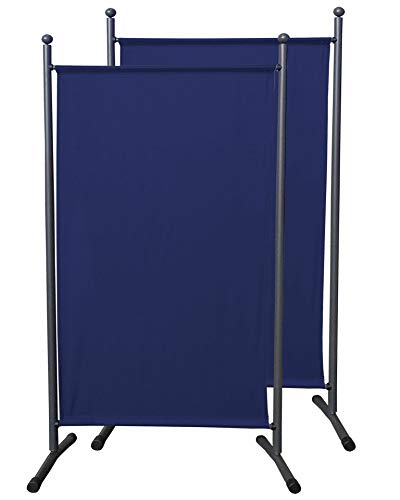 QUICK STAR 2 Stück Paravent 180 x 78 cm Stoff Raumteiler Klein Garten Stellwand Trennwand Balkon Sichtschutz Blau QUICK STAR 2 Stück Paravent 180 x 78 cm Stoff Raumteiler Klein Garten Stellwand Trennwand Balkon Sichtschutz Blau von QUICK STAR