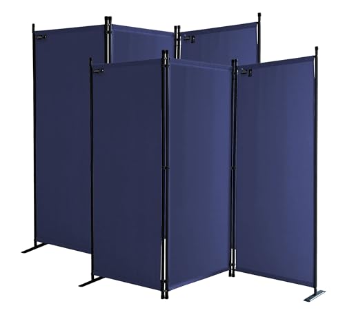 QUICK STAR 2 Stück Paravent 3 Teilig 170 x 165 cm Stoff Raumteiler Trennwand Balkon Sichtschutz Stellwand Faltbar Blau QUICK STAR 2 Stück Paravent 3 Teilig 170 x 165 cm Stoff Raumteiler Trennwand Balkon Sichtschutz Stellwand Faltbar Blau von QUICK STAR