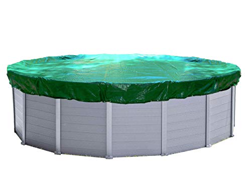 QUICK STAR Poolabdeckung Rund für 500-550 cm Pools | Planenmaß Ø 610 cm | Grün | Sommer & Winter Poolplane | Solar Abdeckplane | 180g/m² PE Zweifach Beschichtete Abdeckung | Solarplane UV-Resistent von QUICK STAR