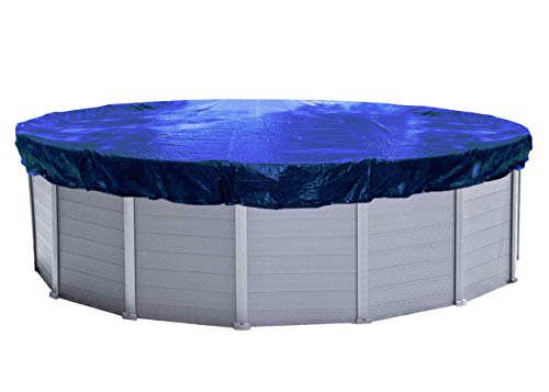 QUICK STAR Poolabdeckung Rund für 366-400 cm Pools | Planenmaß Ø 460 cm | Blau | Sommer & Winter Poolplane | Solar Abdeckplane | 200g/m² PE Zweifach Beschichtete Abdeckung | Solarplane UV-Resistent von QUICK STAR