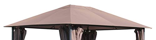 QUICK STAR Ersatzdach 250g Garten Pavillon 3x4m Taupe/Beigegrau RAL 7006 Antik Pavillondach Ersatzbezug von QUICK STAR