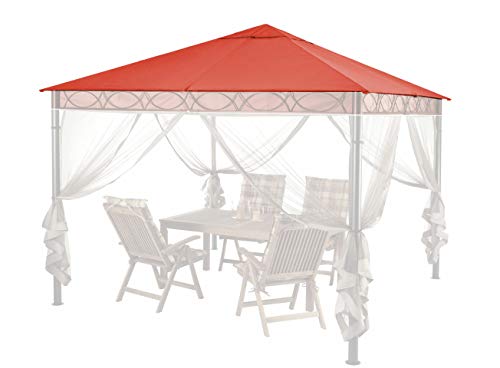 QUICK STAR Ersatzdach 3x3m Stil Pavillon Rotorange RAL 2001 von QUICK STAR