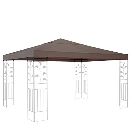 QUICK STAR Ersatzdach für Rank Pavillon 3x3m Taupe Ersatzbezug Pavillondach von QUICK STAR