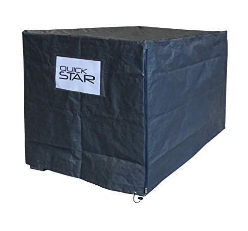 QUICK STAR Gitterbox Abdeckung 125x85x87cm Grau PE Gewebefolie Schutzhülle Abdeckplane Staubschutz Versandtasche von QUICK STAR