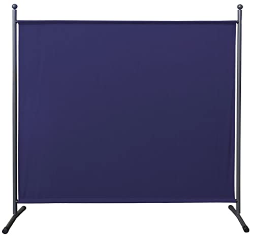 QUICK STAR Paravent 180 x 178 cm Stoff Raumteiler Groß Garten Stellwand Trennwand Balkon Sichtschutz Blau von QUICK STAR