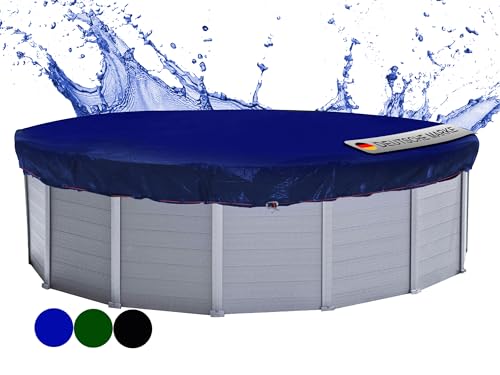 QUICK STAR Poolabdeckung Rund für 420-460 cm Pools | Planenmaß Ø 520 cm | Blau | Sommer & Winter Poolplane | Solar Abdeckplane | 200g/m² PE Zweifach Beschichtete Abdeckung | Solarplane UV-Resistent von QUICK STAR