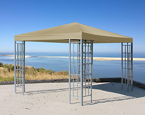 QUICK STAR Rank Pavillon 3x3m Metall Beige von QUICK STAR