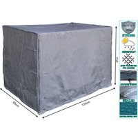 Quick Star - 10 x Gitterbox Abdeckung 125x85x87cm Grau Schutzhülle Abdeckplane Polyester von QUICK STAR