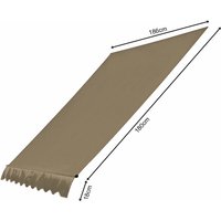 Ersatzdach für Klemmmarkisen 200x130cm Beige Sonnensegel Ersatzbezug von QUICK STAR